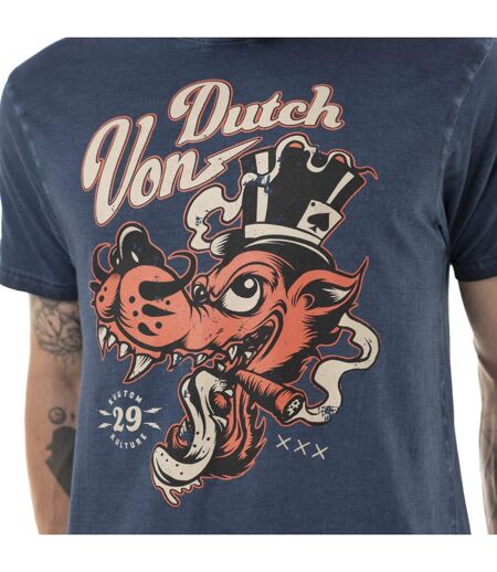 T-shirt homme regular en jersey 160gr acid wash print devant Woo Vondutch