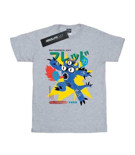 Disney - T-shirt BIG HERO FRED ULTIMATE KAIJU - Femme (Gris chiné) - UTBI16955