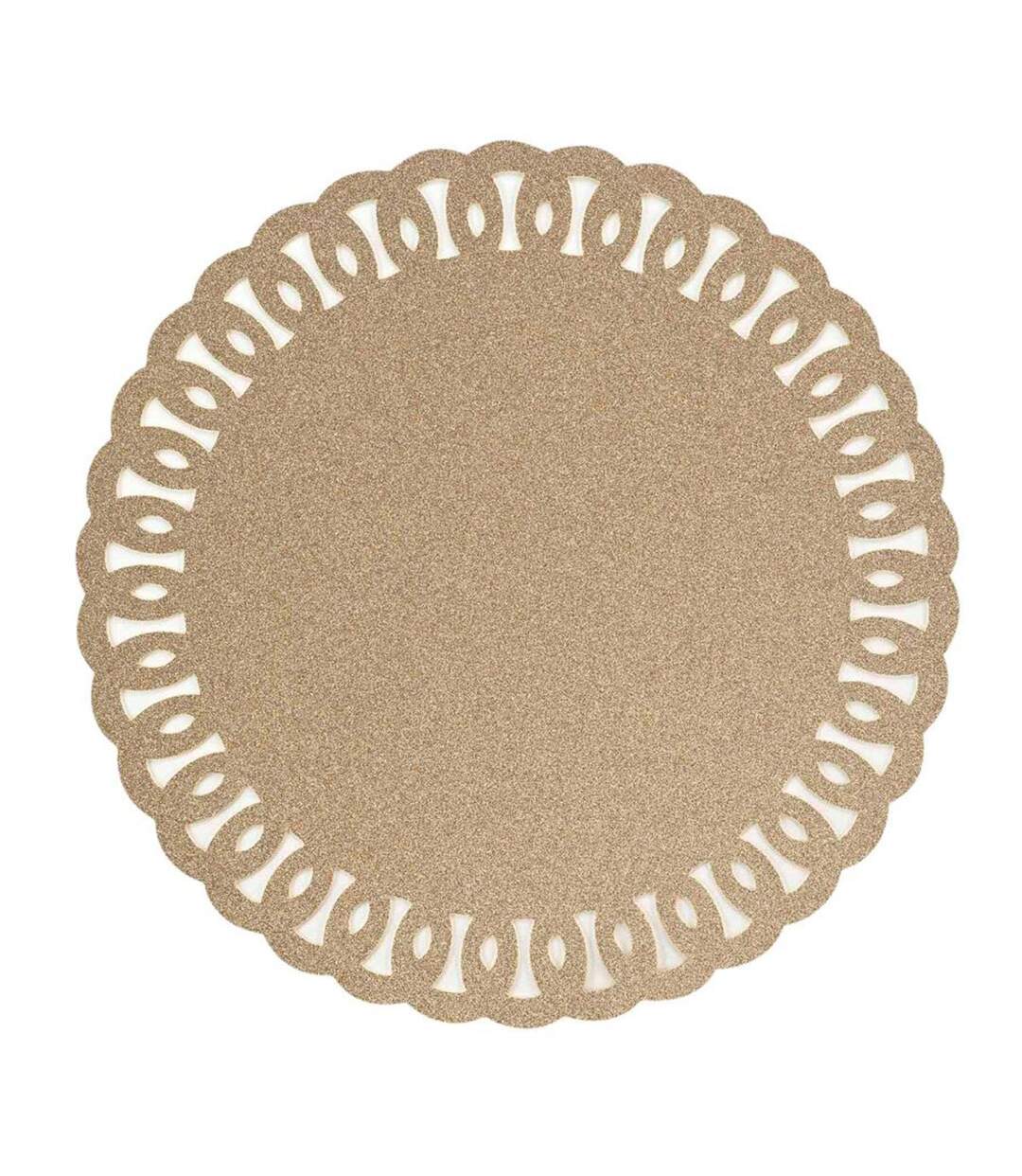 Set de Table Rond à Paillettes Guirlande 38cm Or-1