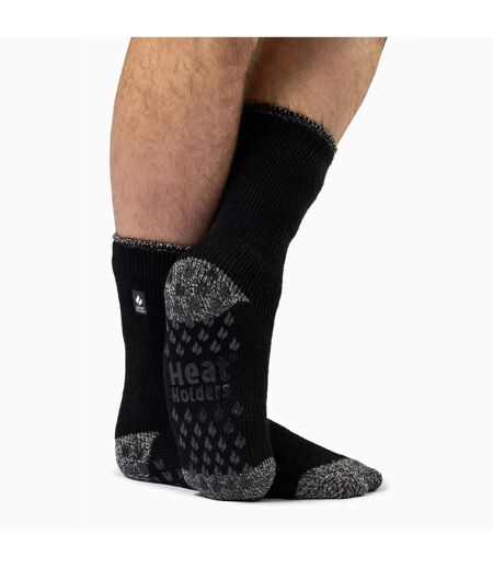 Mens Twist Patterned Fleece Lined Thermal Slipper Socks