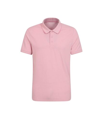 Mountain Warehouse Mens Clyde Birdseye Pique Polo Shirt (Pink) - UTMW3161