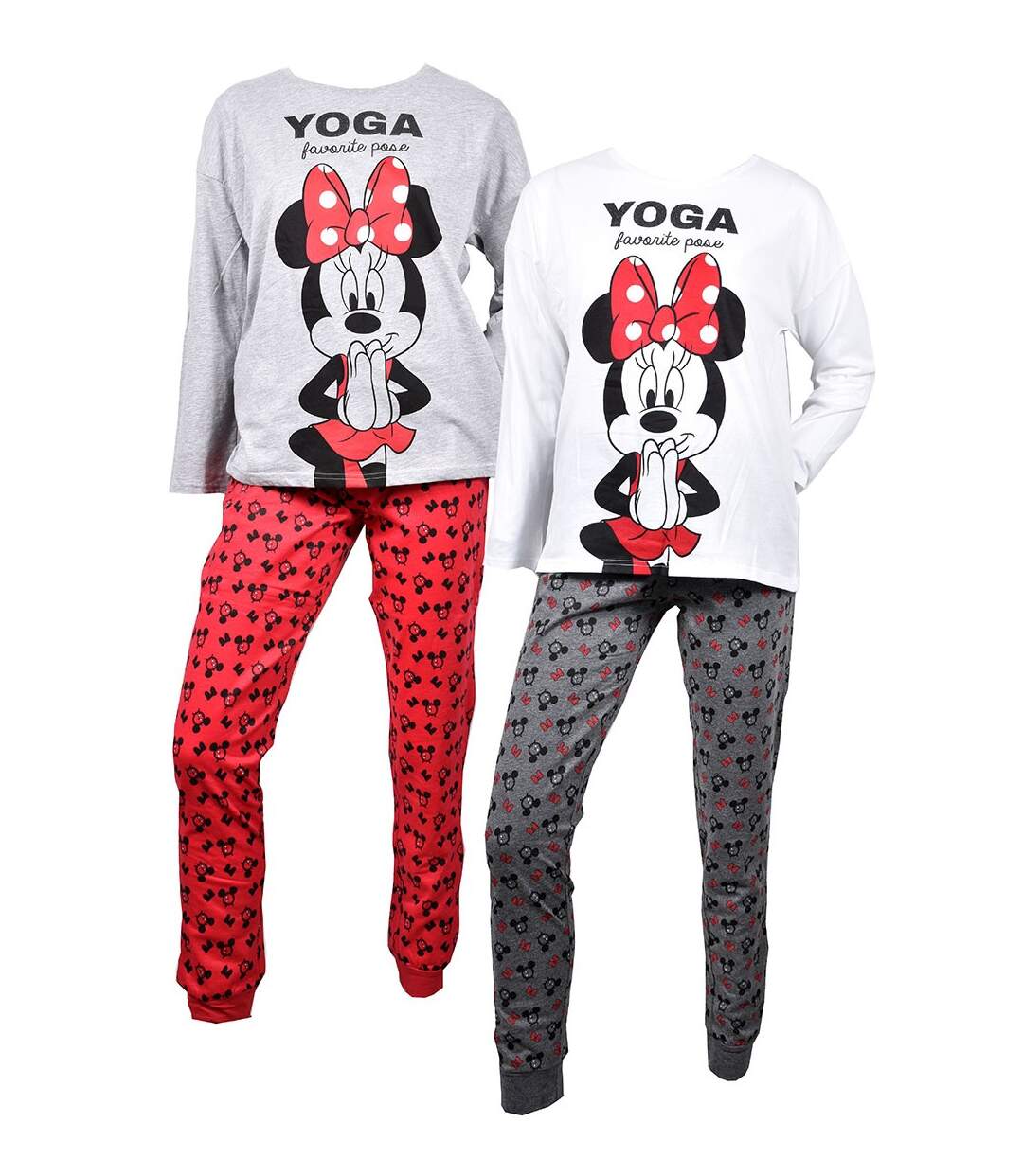 Pyjama Femme MINNIE en Coton -Chaleur,Douceur et Confort- Pack de 2 Pyjamas HU3546 yoga-1