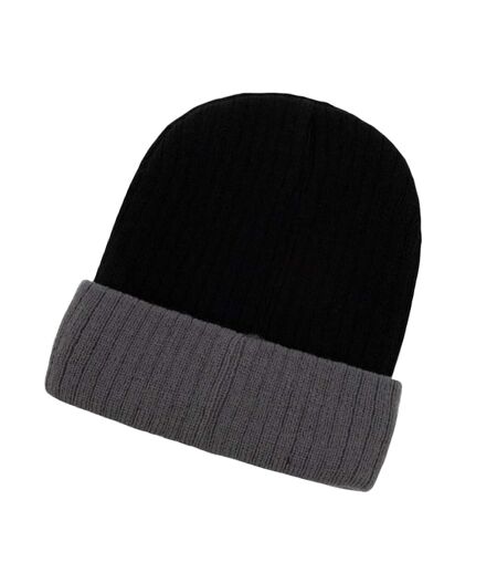 Bonnet Noir Gris Korntex