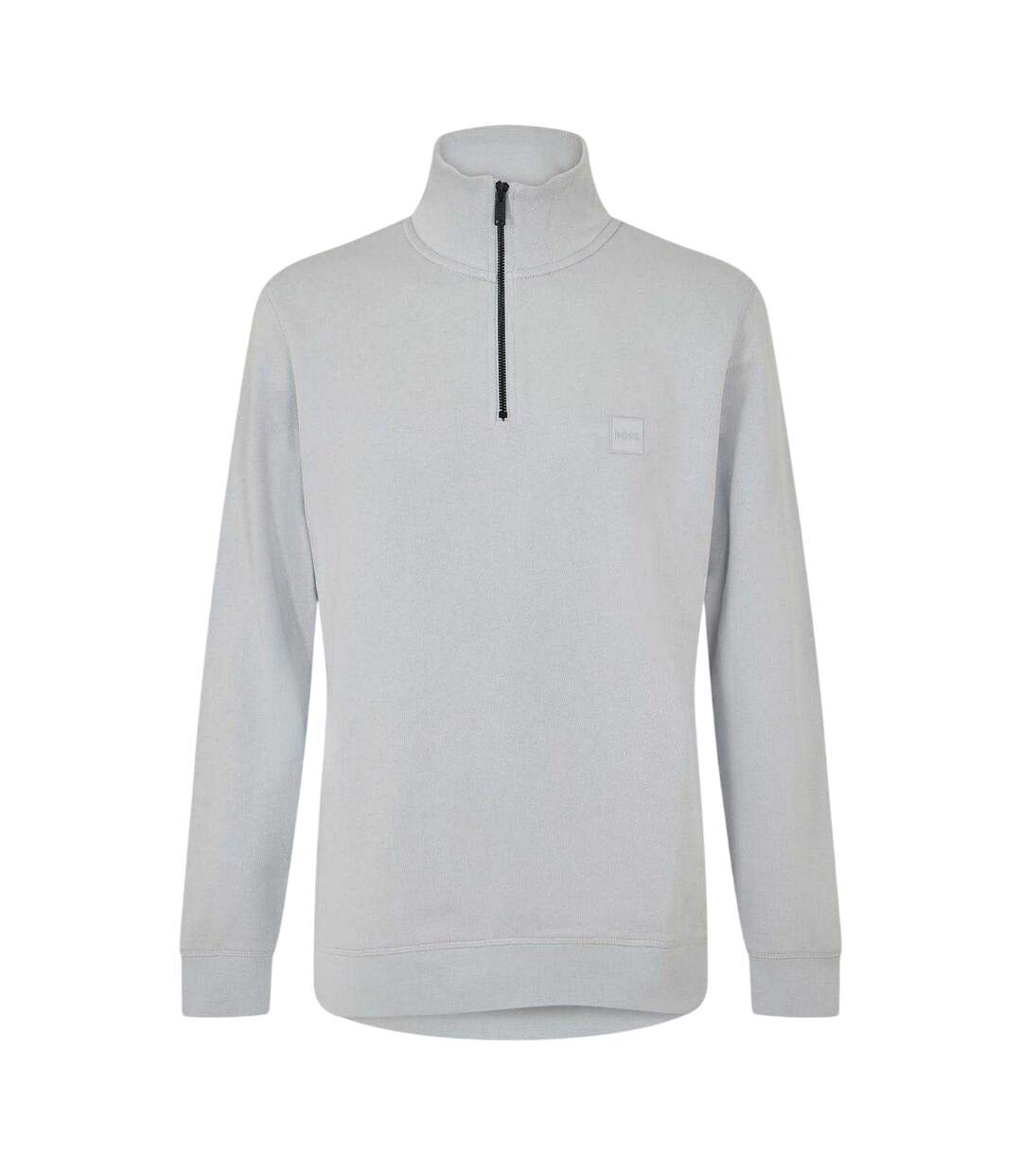 Mens Terrycloth Sweatshirt Light Grey Pastel Grey Boss-1