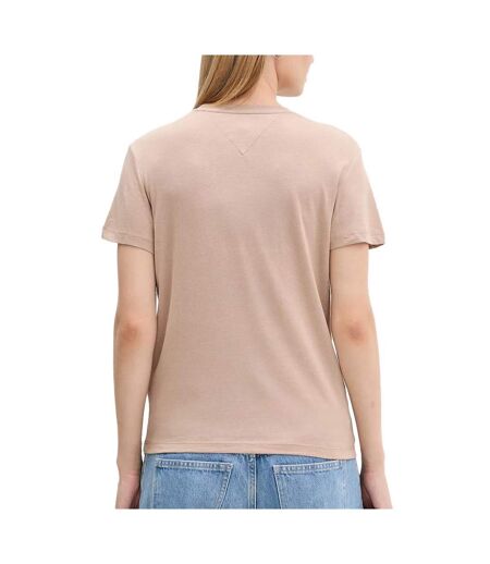 T-shirt beige femme tommy hilfiger tjw reg essential