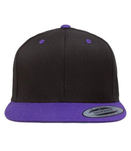 Casquette Ajustable Classic Noir Violet Yupoong