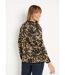 Pull chaud jacquard fleuri brillant col rond-2