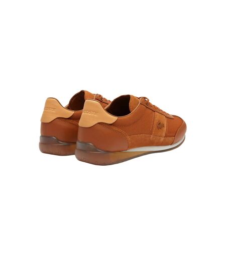 Mens Angula Leather Trainers Brown Lacoste