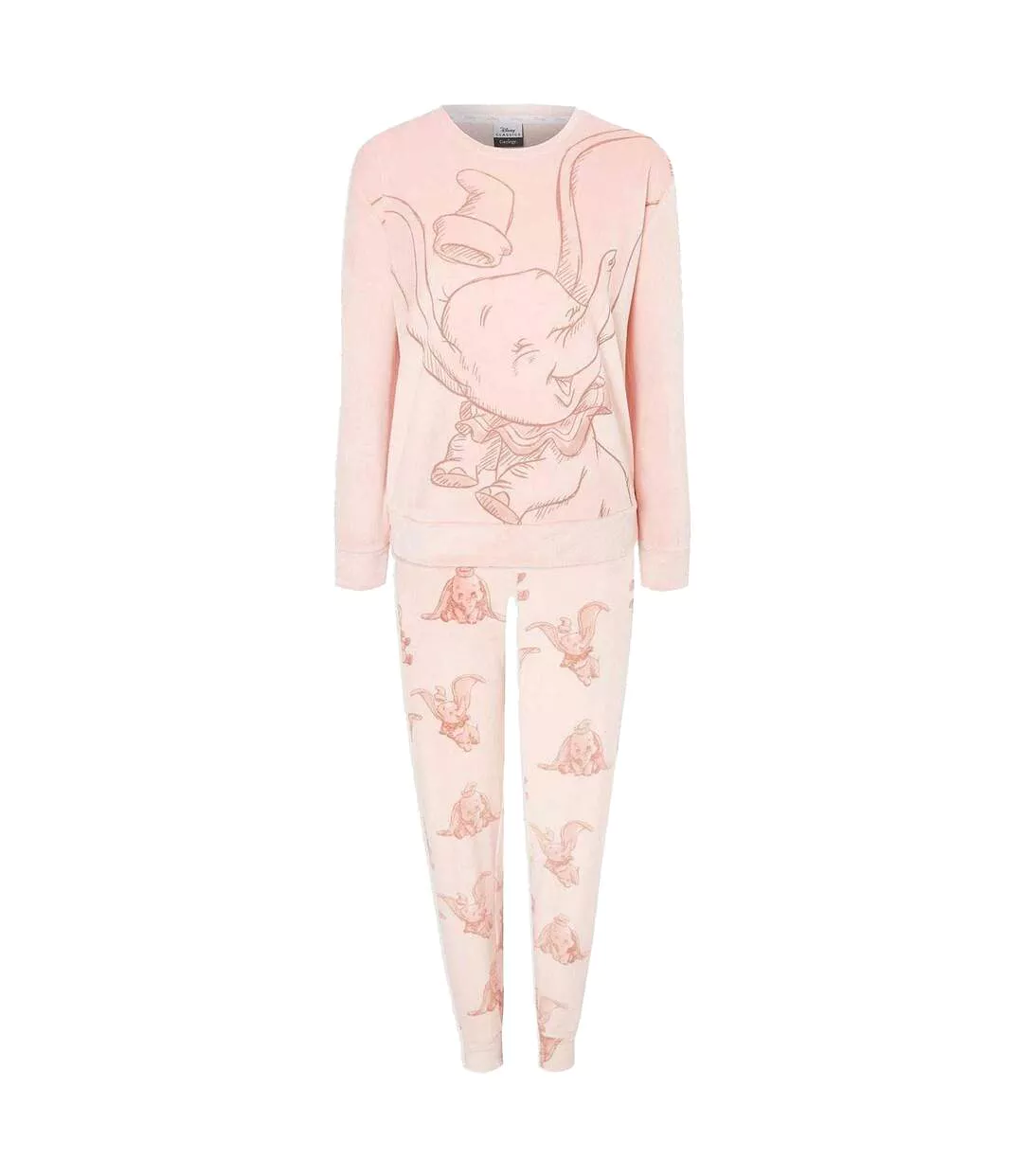 Ensemble De Pyjama Long Manches Longues Femme Pêche Dumbo-2