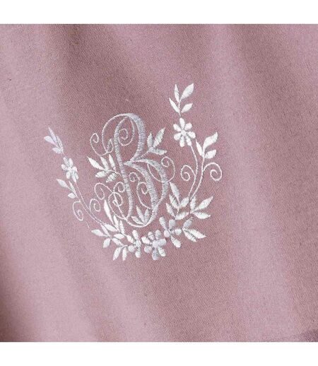 Nappe Brodée Bonheur 140x240cm Rose
