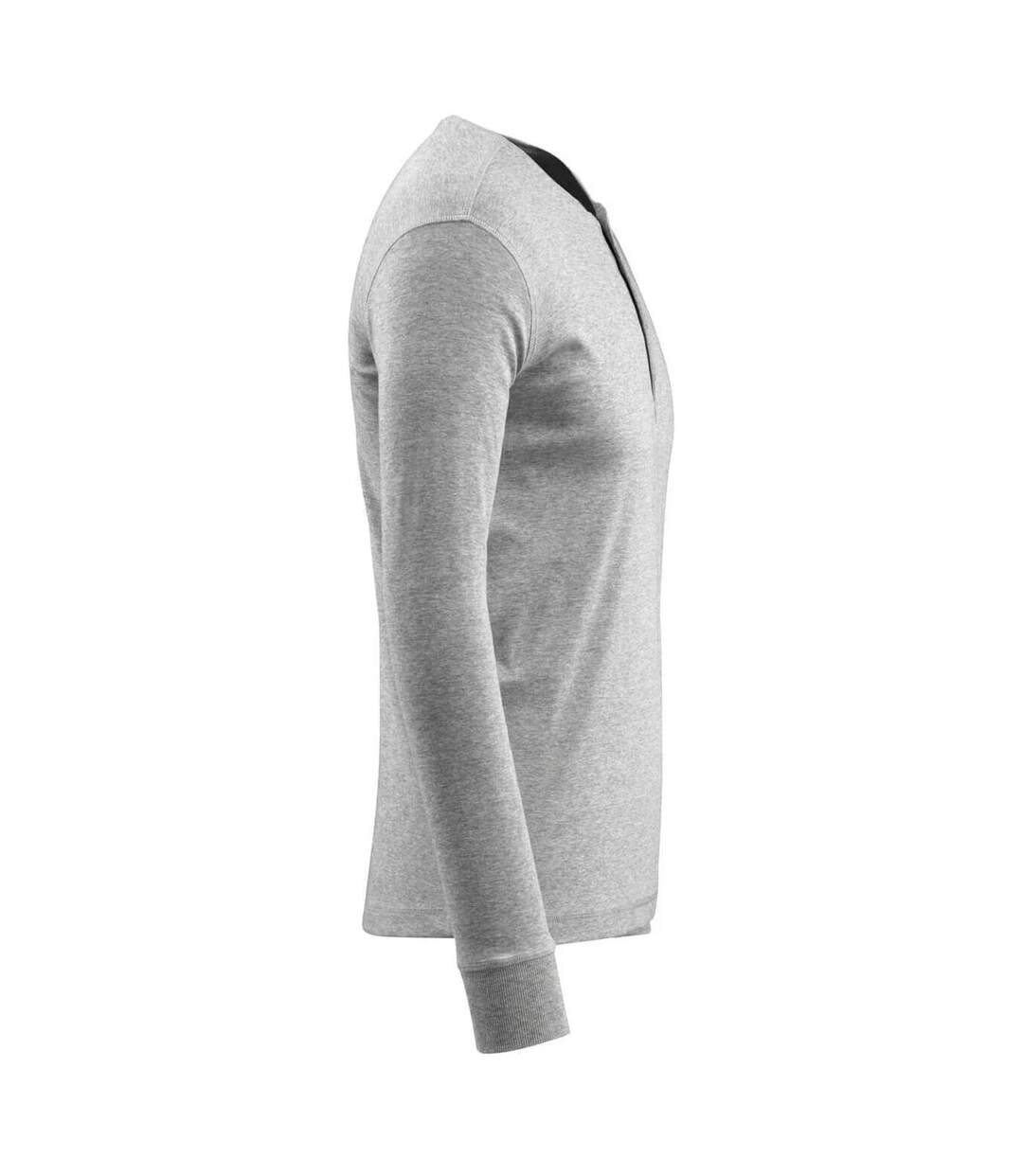 Womens/ladies Crossover Long-sleeved T-shirt Grey Flecked Mascot-4