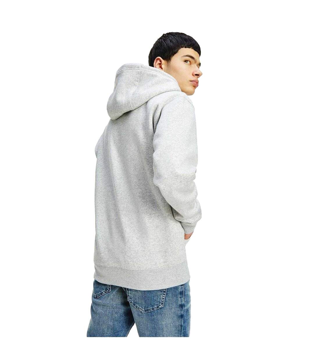 Mens Lightweight Full Zip Hoodie Grey Tommy Jeans-3