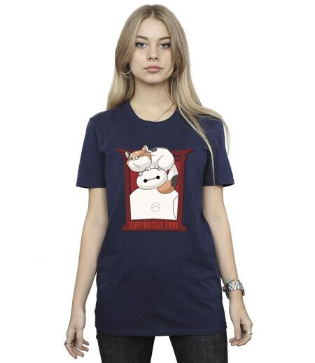 Disney - T-shirt BIG HERO BAYMAX FRAME SUPPORT - Femme (Bleu marine) - UTBI15660