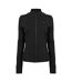 Womens/ladies Core Fitness Track Top Black USA Pro-2