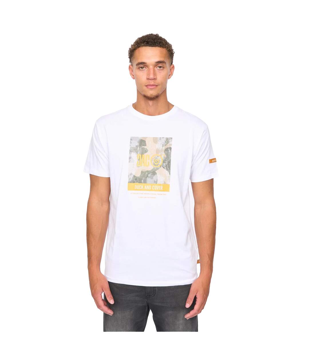Mens Camostack T-shirt White Duck And Cover-2
