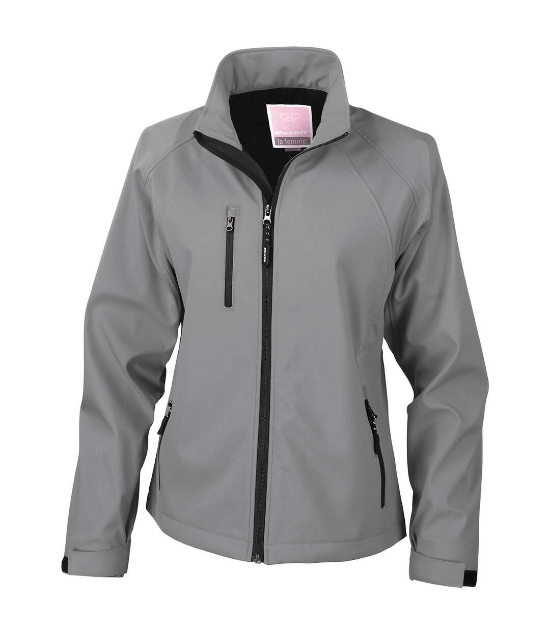 Womens/ladies soft shell jacket silver grey Result