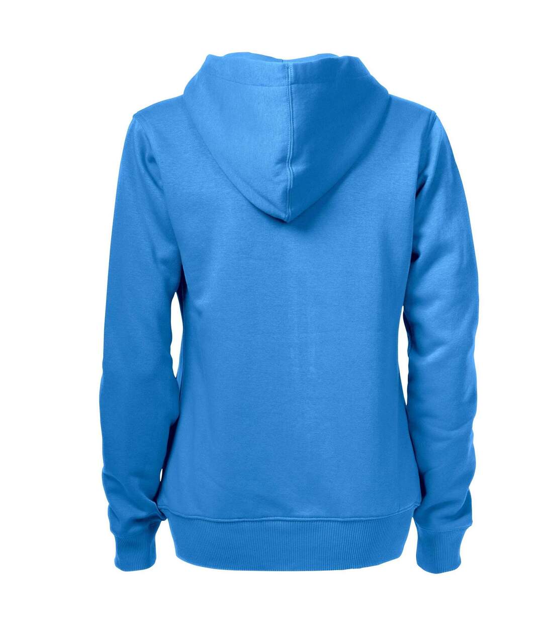 Womens/ladies Overhead Full Zip Hoodie Ocean Blue Printer-2