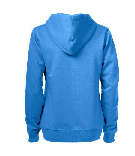 Womens/ladies Overhead Full Zip Hoodie Ocean Blue Printer