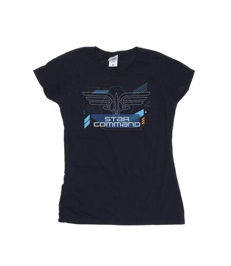 Disney T-shirt en coton Femme/Ladies Lightyear Star Command Icons (Bleu marine) - UTBI29205