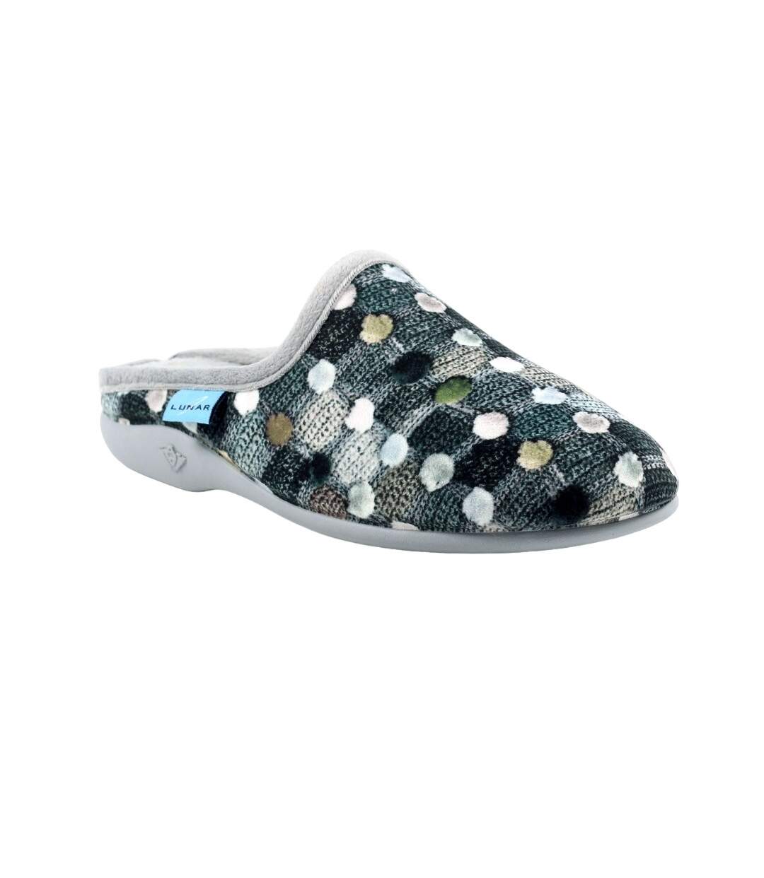 Chaussons crackle femme gris Lunar-1