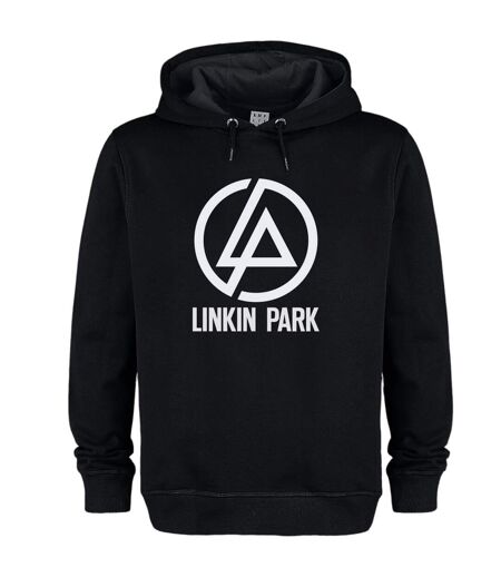Unisex Adult Circle Logo Linkin Park Hoodie Black Amplified