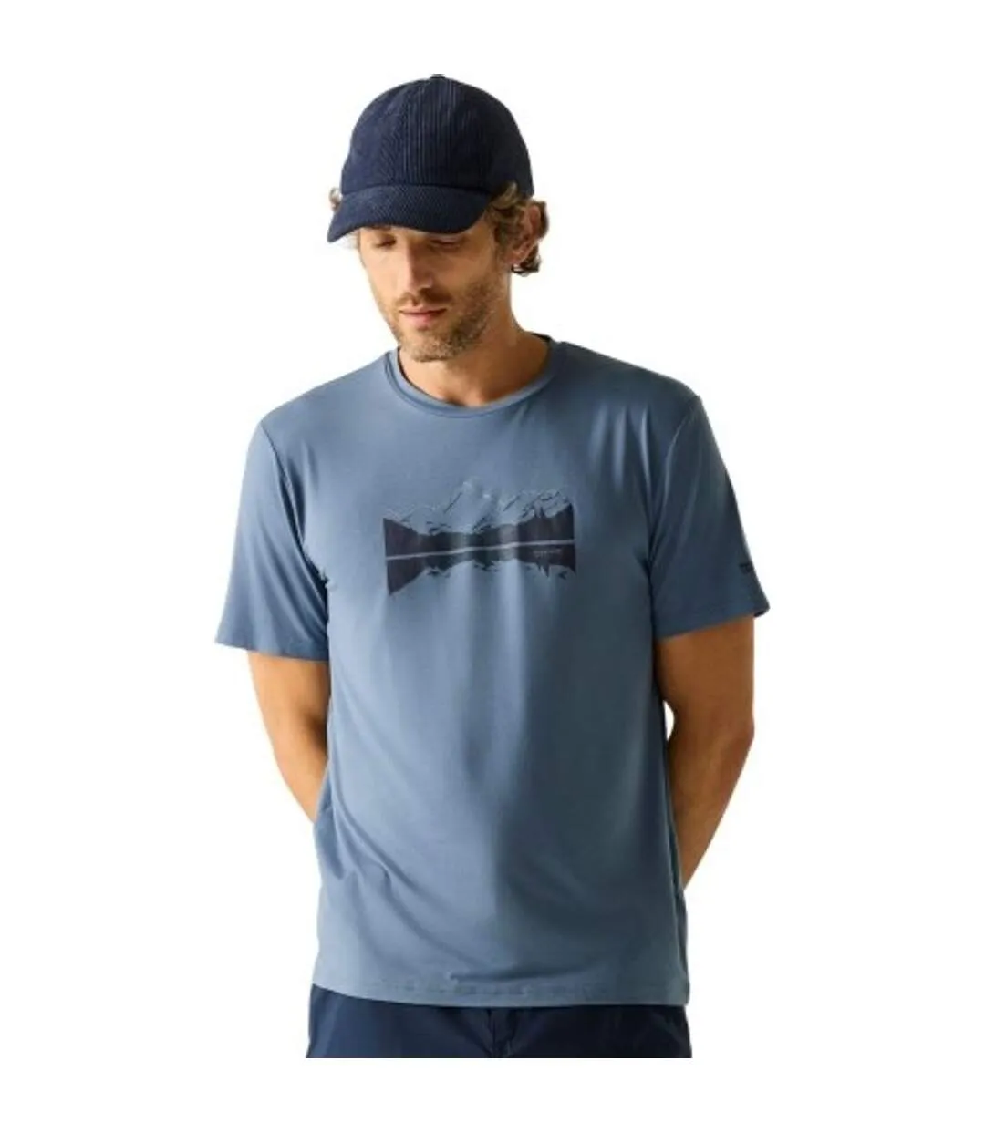 T-shirt Motif/style Coucher De Soleil Fingal Homme Bleu De Chine Regatta-1