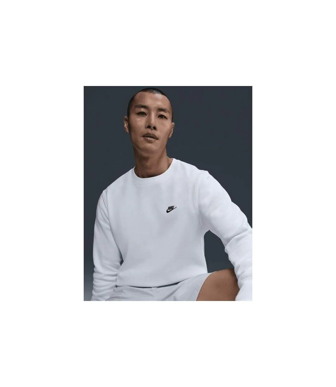 Sweat Club Homme Blanc Noir Nike-2