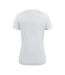 Womens/ladies Run T-shirt White Printer RED-2