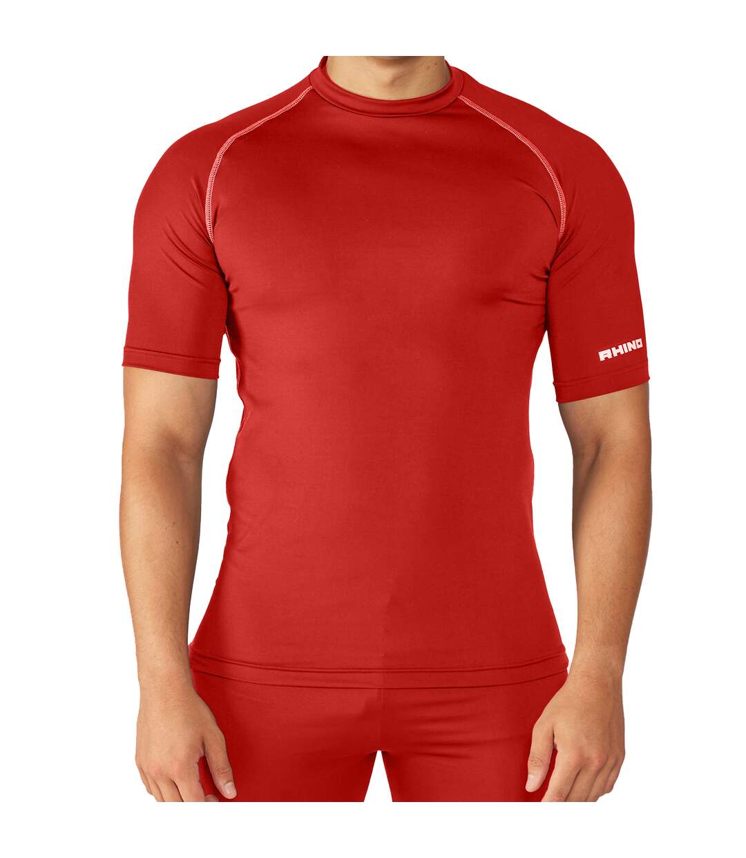 Rhino - Base layer sport à manches courtes - Homme (Rouge) - UTRW1277