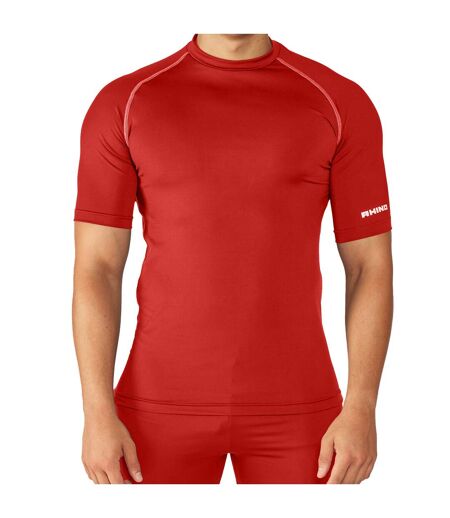 Base layer sport à manches courtes homme rouge Rhino