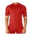 Base layer sport à manches courtes homme rouge Rhino