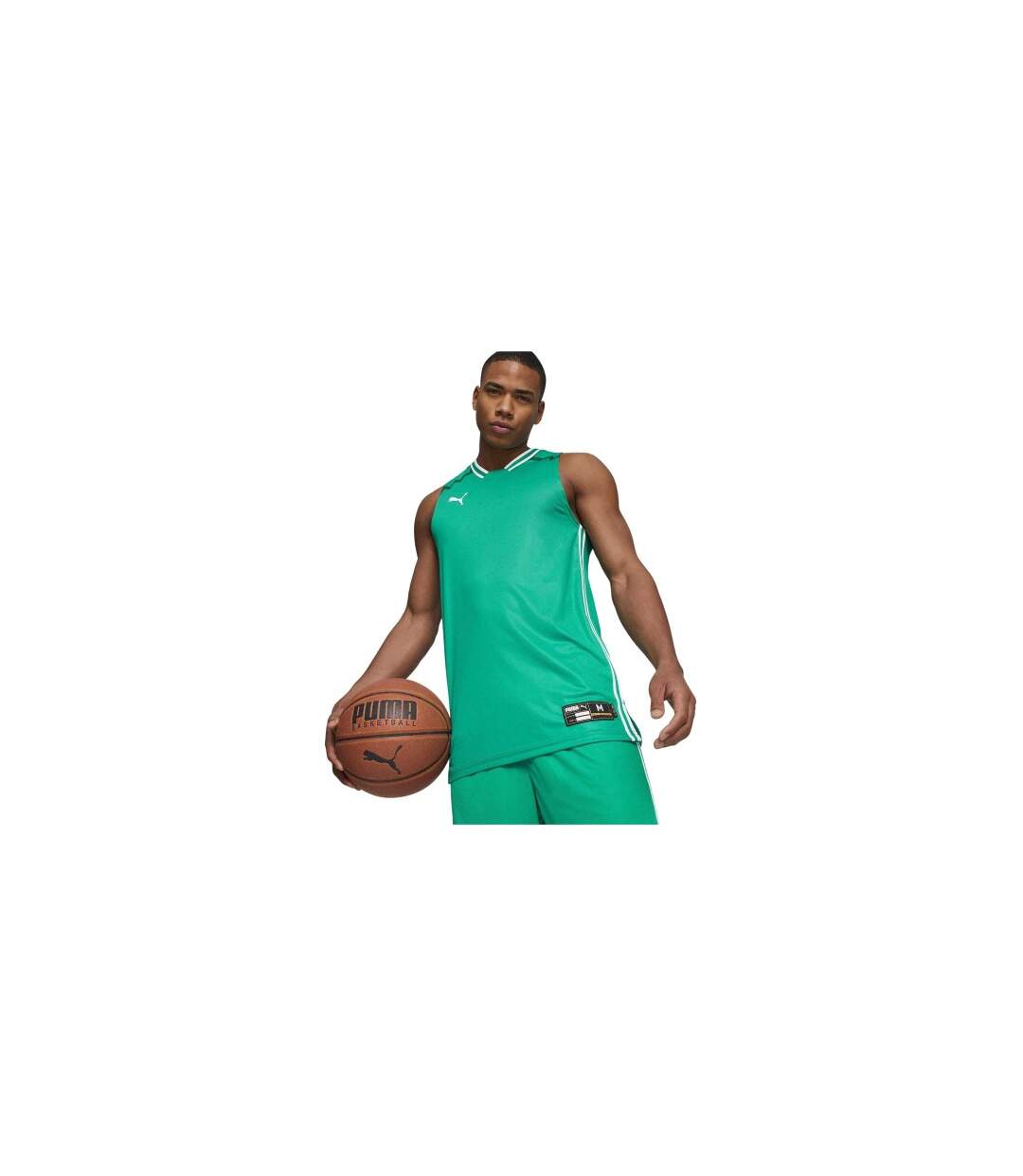 Mens Hoops Team Game Performance Basketball Jersey Pepper Green Puma-2