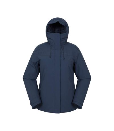 Womens/ladies Mallory Short Waterproof Padded Jacket Blue Mountain Warehouse