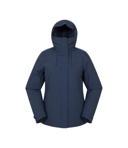 Womens/ladies Mallory Short Waterproof Padded Jacket Blue Mountain Warehouse