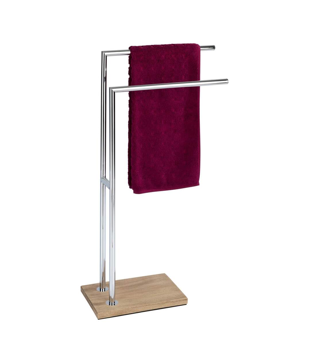 Porte serviettes scandi Marla - L. 45 x H. 82 cm - Marron-3