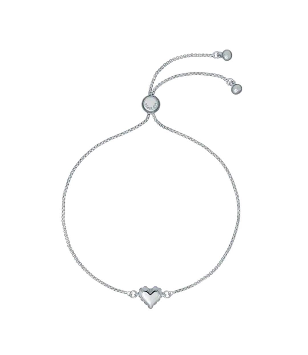 Womens/ladies Sarsah Heart Everyday Charm Bracelet One Size Silver Crystal Ted Baker-1