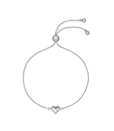 Womens/ladies Sarsah Heart Everyday Charm Bracelet One Size Silver Crystal Ted Baker