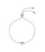 Womens/ladies Sarsah Heart Everyday Charm Bracelet One Size Silver Crystal Ted Baker-1