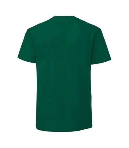 Mens ringspun premium t-shirt college green Fruit of the Loom