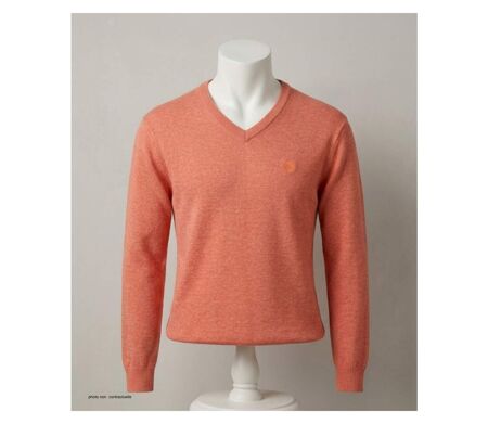 Pull homme CHALLENGER PALAIS2 col V : le confort longue durée d'une maille douce et lumineuse