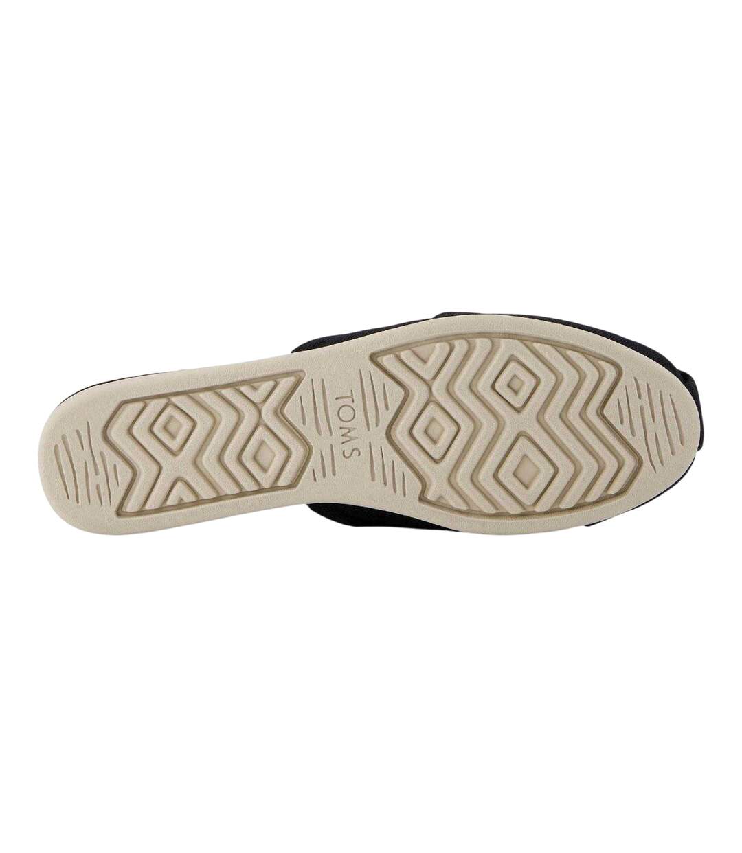 Womens/ladies Alpargata Mules Black Toms-3