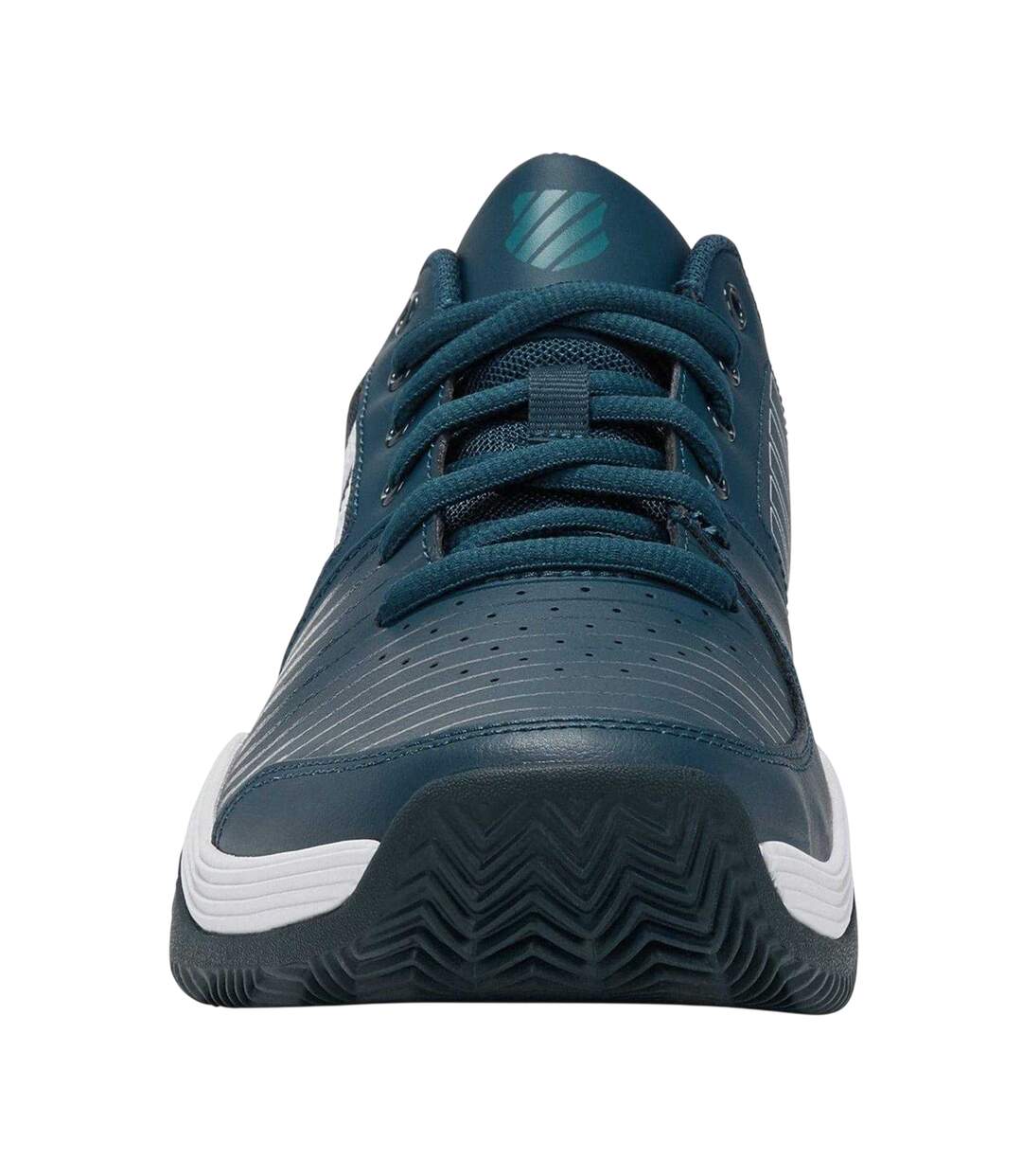 Mens Swis Court Express Leather Trainers Teal White Aqua K-Swiss-4