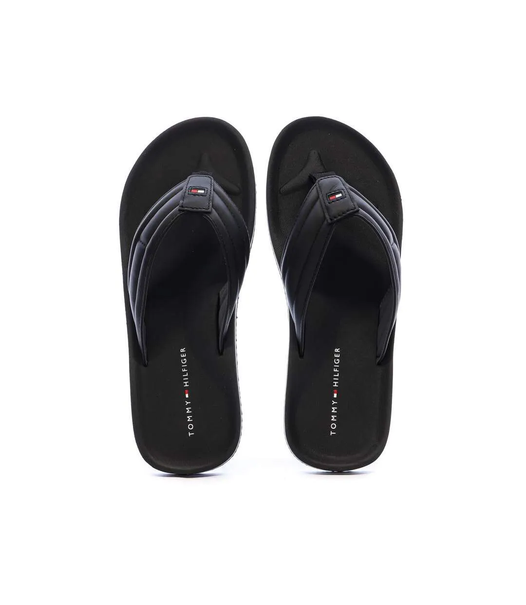 Tongs noires homme tommy hilfiger padded-2