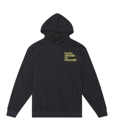 Unisex Adult Fewer Dreams Graphic Print Hoodie Black Rose London