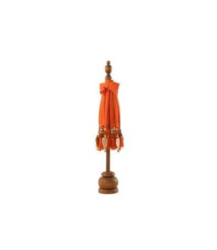 Parasol Déco Avec Pompons Dayu 85cm Orange