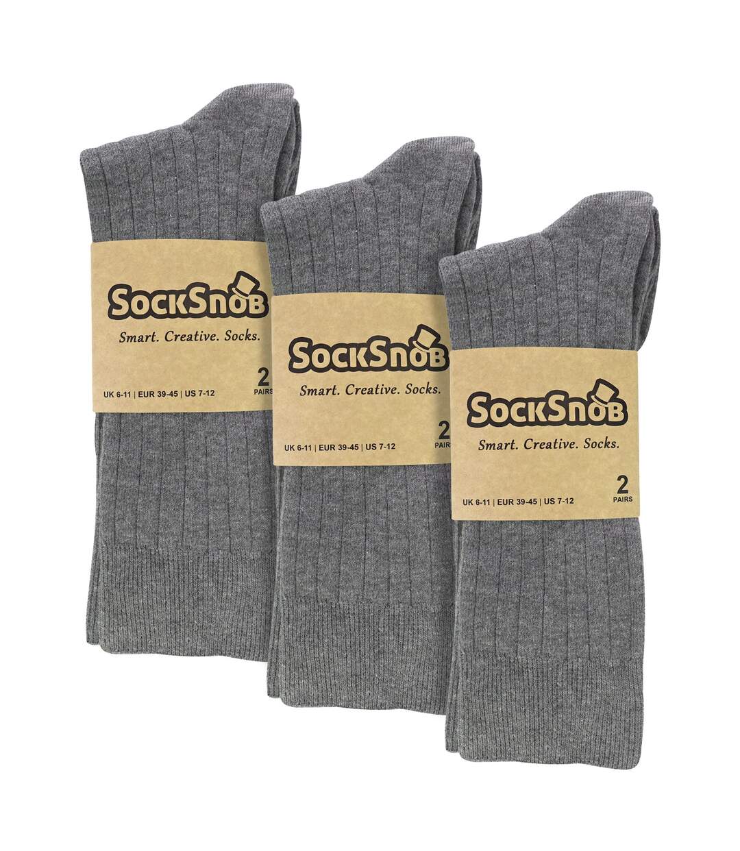 6 Pairs Mens Plain Coloured Cotton Rich Ribbed Dress Socks-2