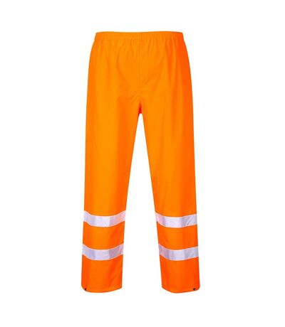 Portwest Mens Rain Hi-Vis Safety Traffic Trousers (Orange) - UTPW1030