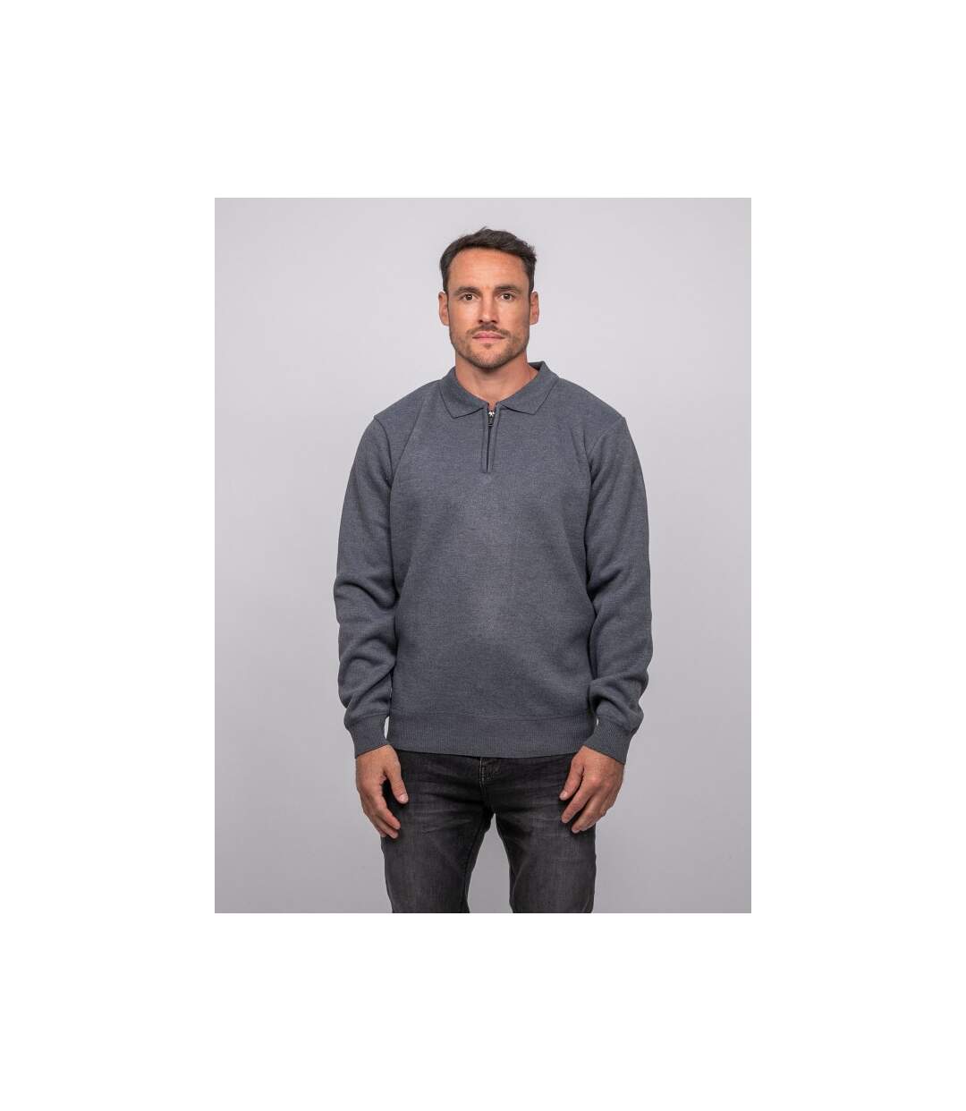 Pull col polo zippé LARMOTI-1