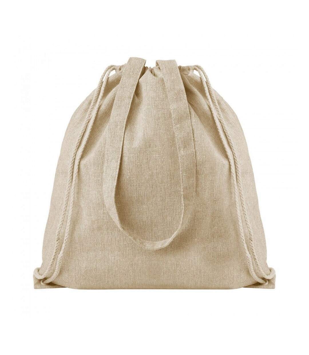Atlanta Twin Handle Drawstring Bag One Size Beige Heather SOLS-2
