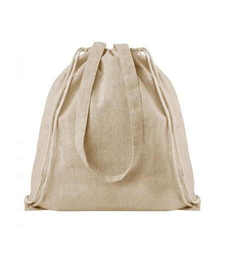 Atlanta Twin Handle Drawstring Bag One Size Beige Heather SOLS